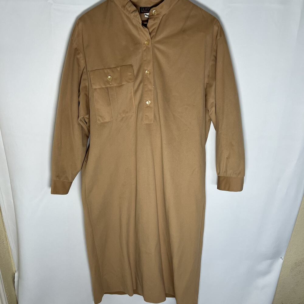 Vintage Lisa II Dress Long Tunic/Caftan Neutral Tan/Camel 16 Quiet Luxury Modest